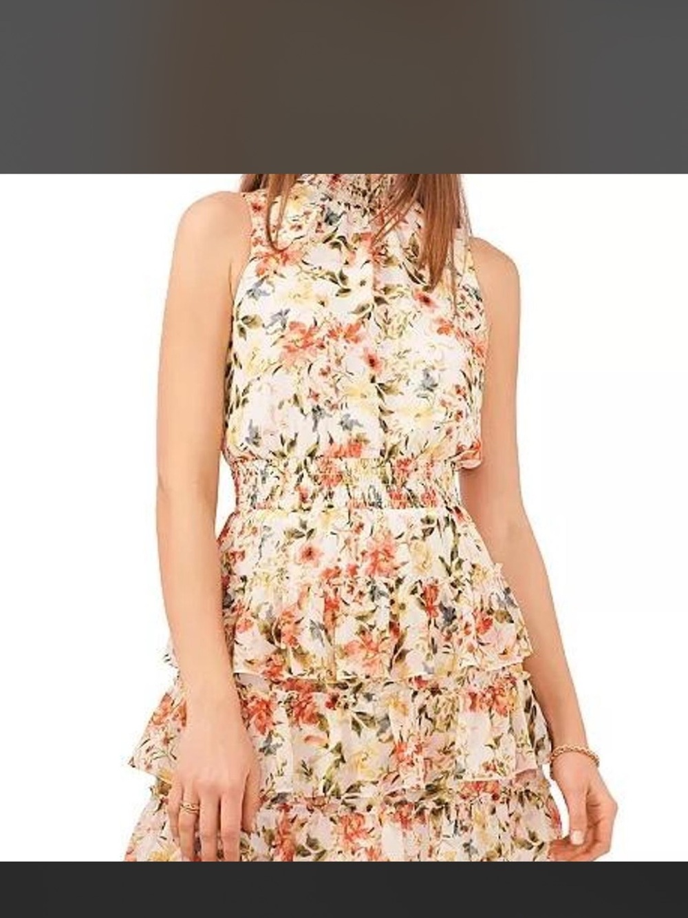 1. STATE Floral Tiered Sleeveless Summer Dress -
